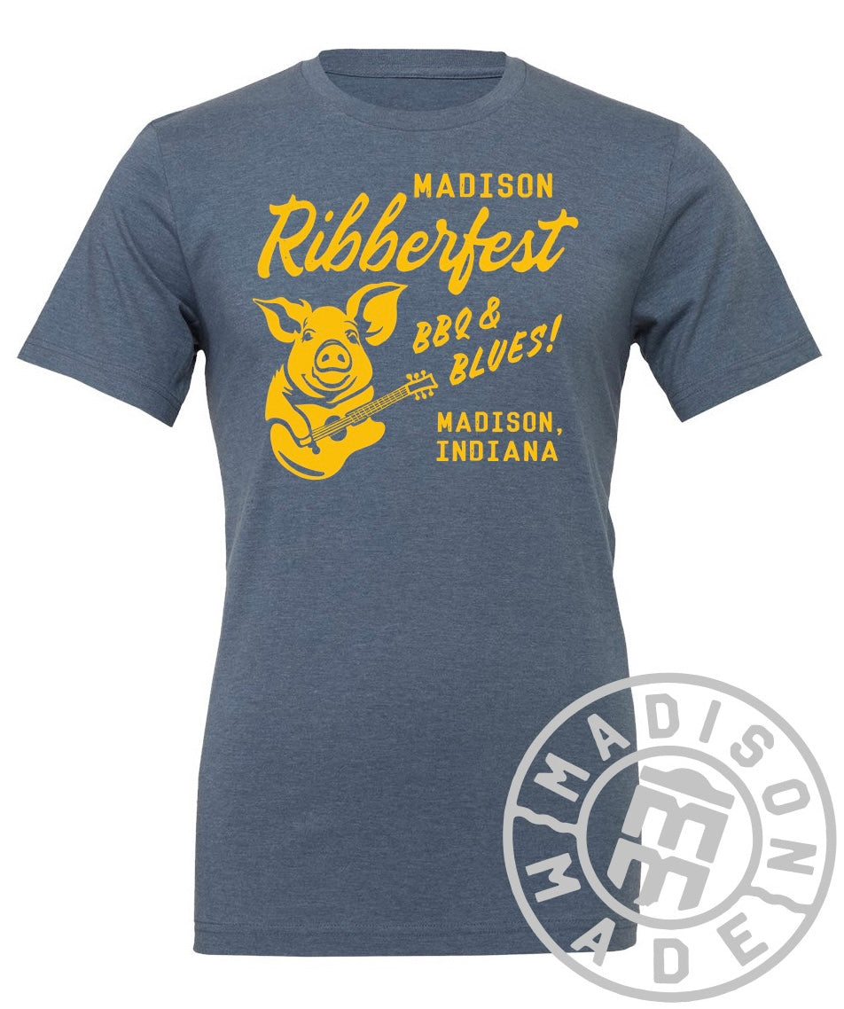 2024 Ribberfest Teal Pig YOUTH Tee