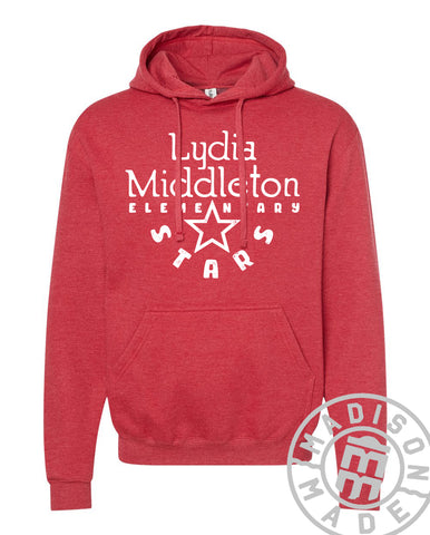 Lydia Middleton Stars Red Adult Hoodie