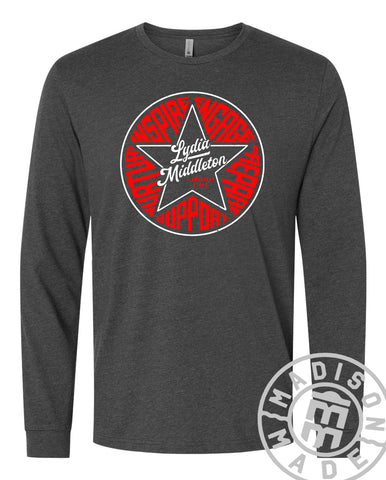 Lydia Middleton Gray Adult Long Sleeve Tee
