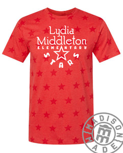 Lydia Middleton Red Adult Stars Tee