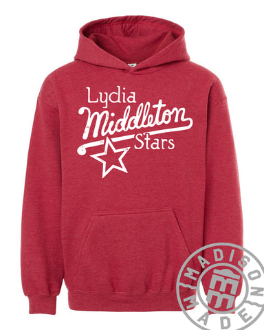 Lydia Middleton Script Red Youth Hoodie