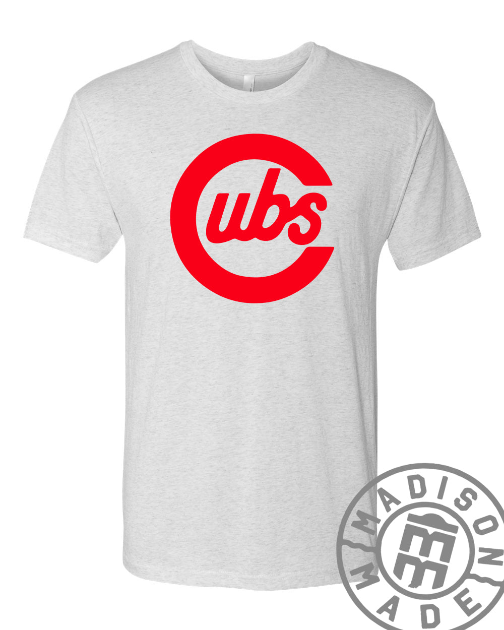 CUBS Baseball Vintage Logo Tee (heather white)