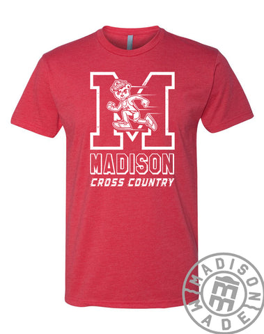 Madison Cross Country Red M Tee