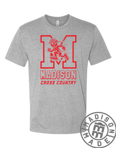 Madison Cross Country Gray M Tee