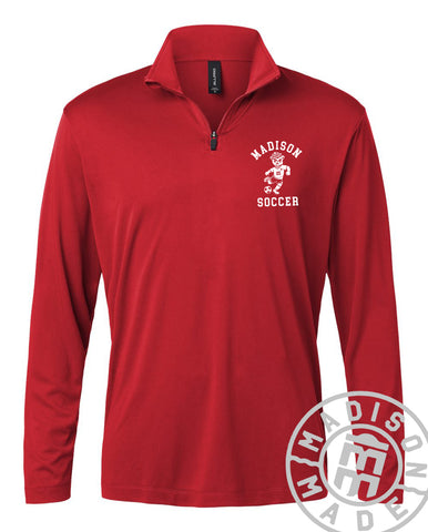 Madison Soccer Quarter Zip (RED)