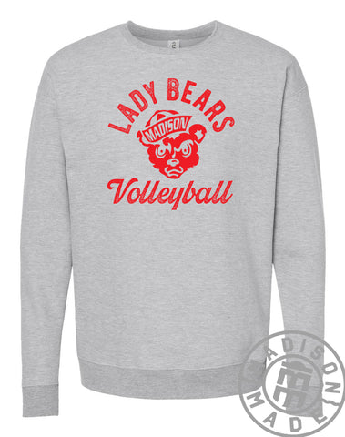 Madison Lady Bears Volleyball Crewneck (Gray)