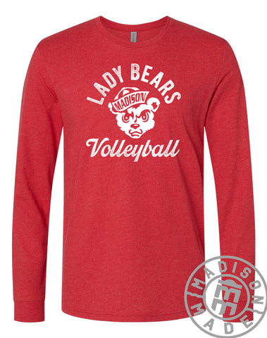 Madison Lady Bears Volleyball Long Sleeve (Red)