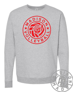 Madison Lady Bears Volleyball Circle Crewneck (Gray)