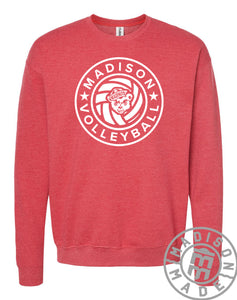 Madison Lady Bears Volleyball Circle Crewneck (Red)