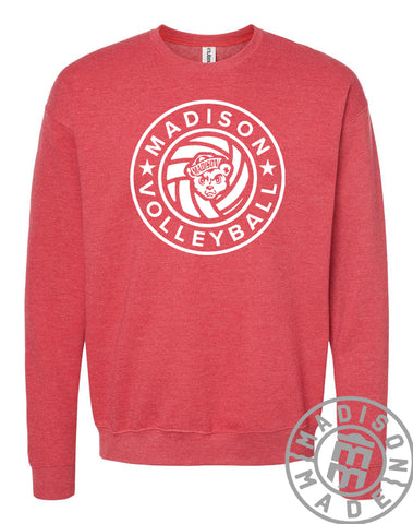 Madison Lady Bears Volleyball Circle Crewneck (Red)