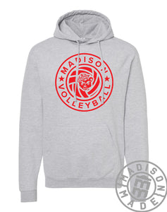 Madison Lady Bears Volleyball Circle Hoodie (Gray)