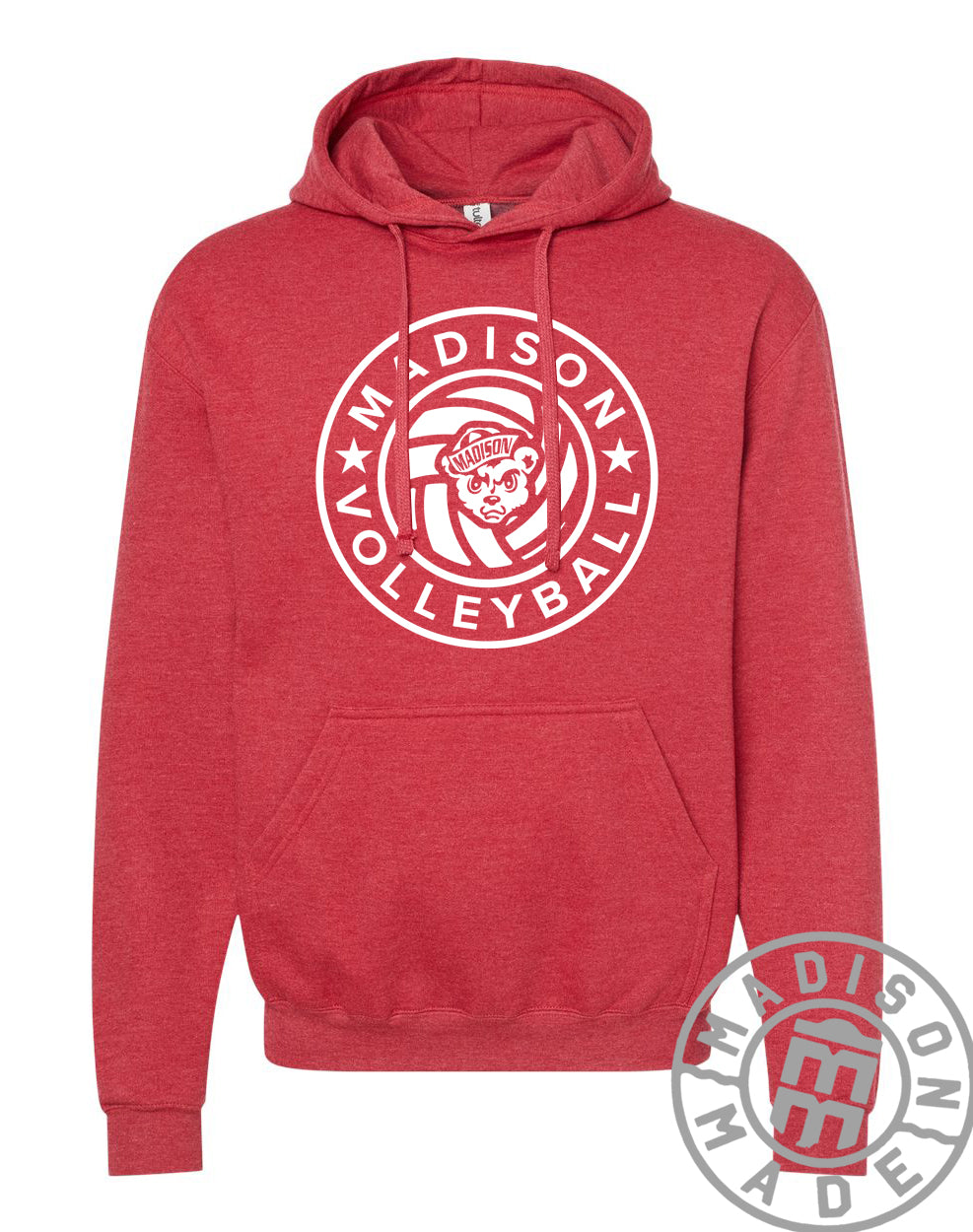 Madison Lady Bears Volleyball Circle Hoodie (Red)