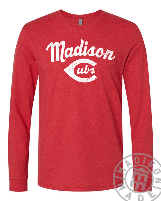 Madison In Script Madison Baseball Script Long Sleeve Tee – Madison Made