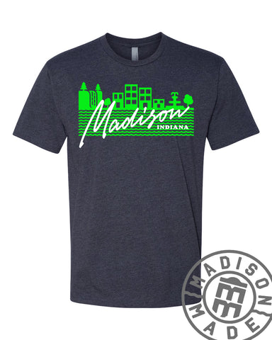 Madison Navy & Green Tee