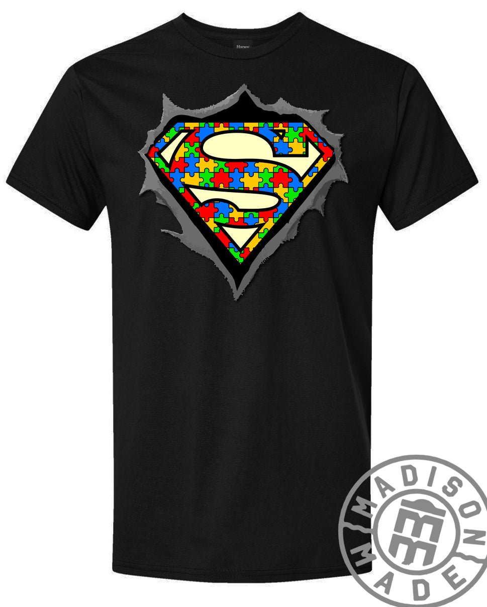 Autism Awareness Superman Tee (Lady Cubs Basketball)