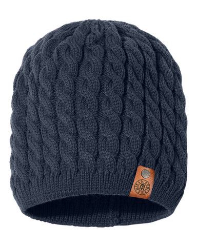 Madison Made Cable Knit Beanie (Navy)