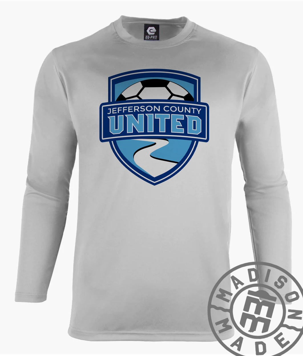 Jefferson County United Gray Youth L/S Tee