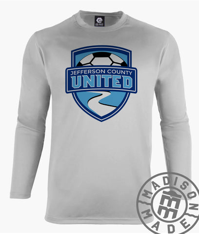 Jefferson County United Gray Youth L/S Tee