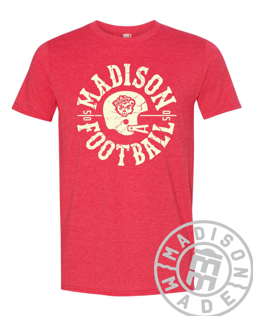 Madison Red Football Tee