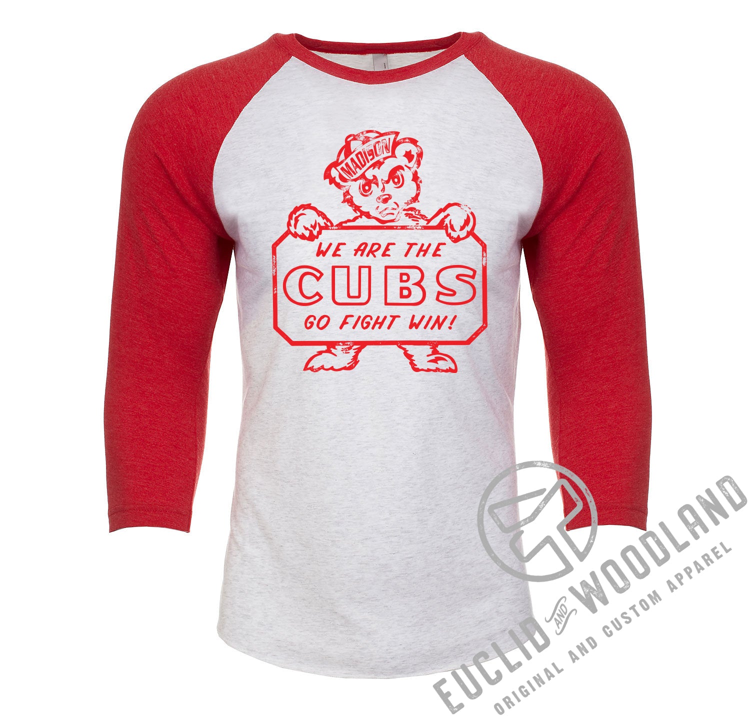 Vintage Chicago Cubs Raglan T Shirt Large 