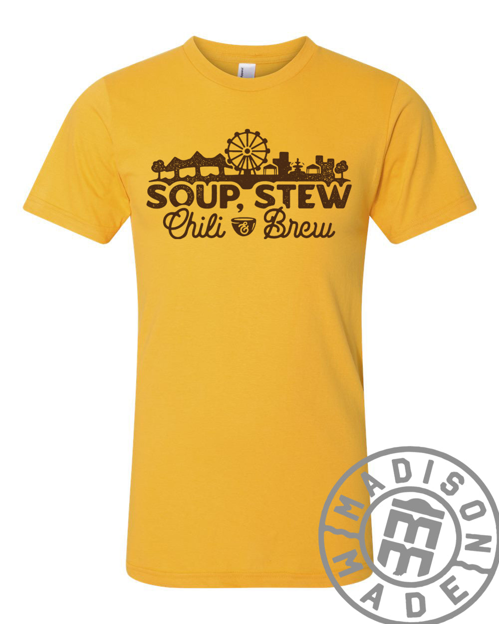 Soup, Stew, Chili & Brew Tee (Gold)