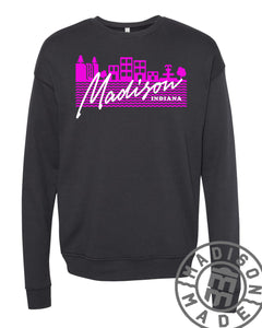 Madison Black & Pink Crewneck Sweatshirt