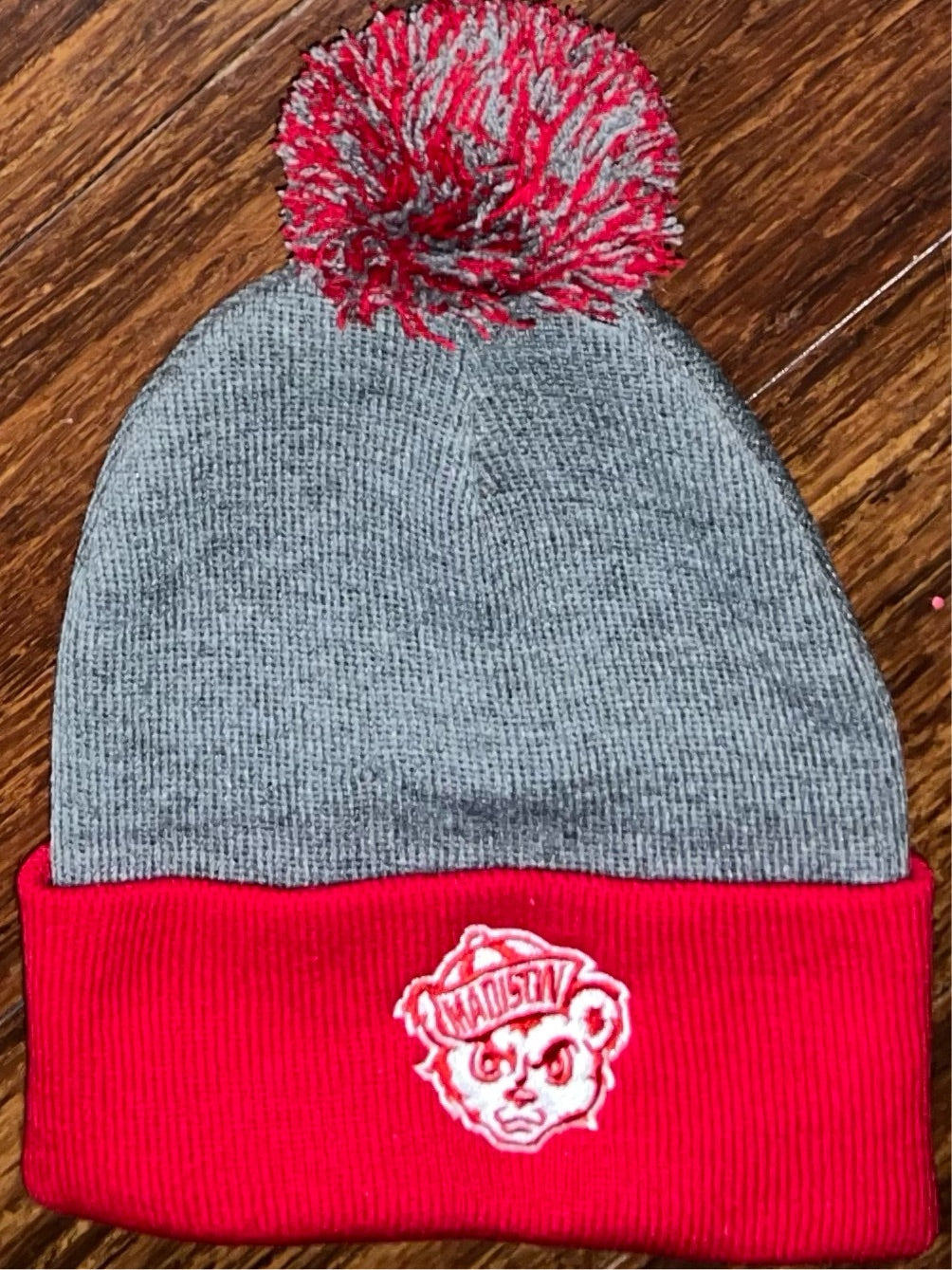 Madison Cubs Red/Gray Beanie