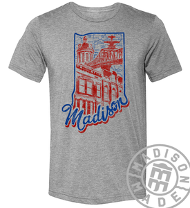 Madison State Outline Tee